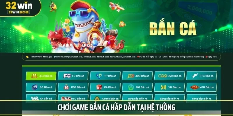 Chơi game bắn cá hấp dẫn tại hệ thống